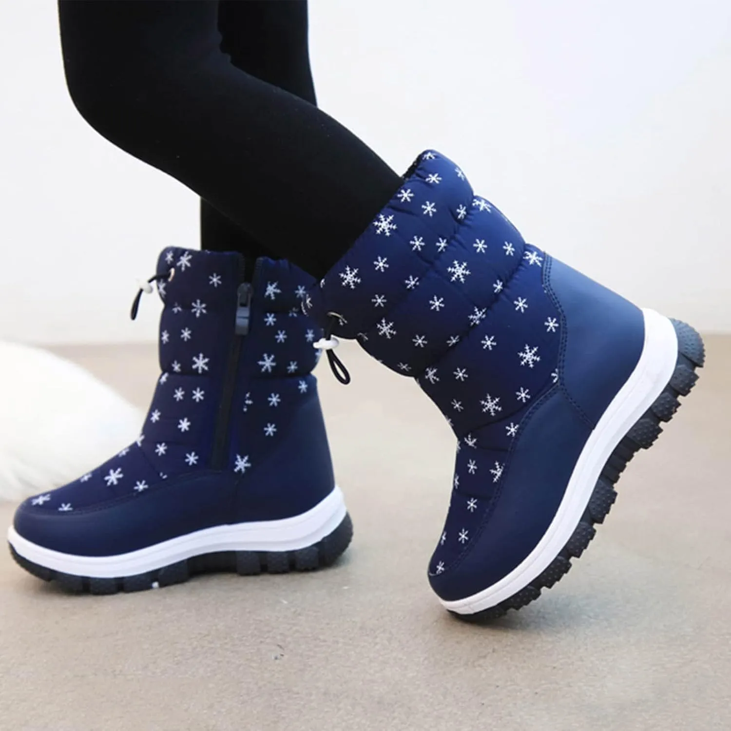 Kids Snow Boots Boys Girls Winter Boots Winter Fully Fur Lined Warm Shoes Cold Weather Shoes Outdoor Snow Boots