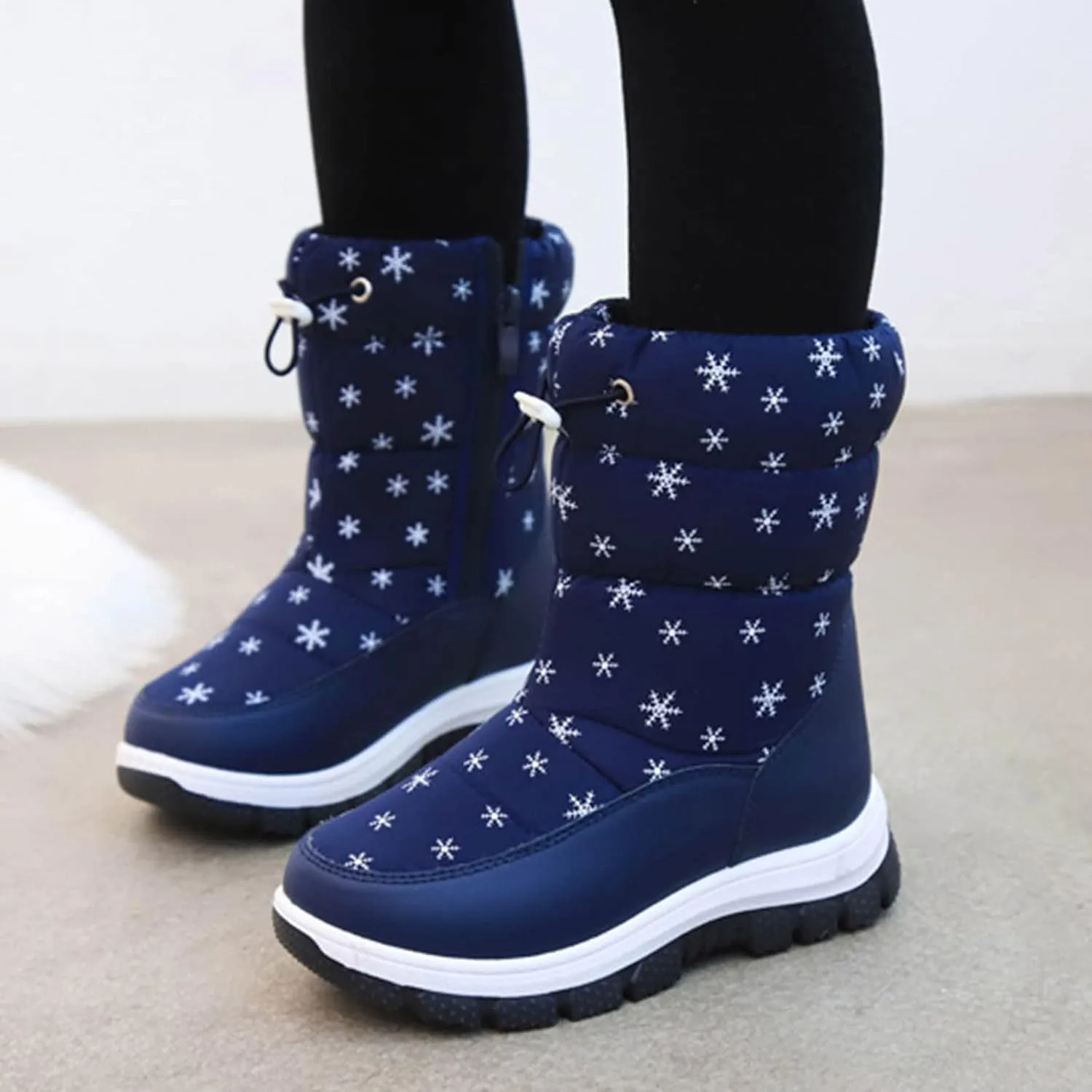 Kids Snow Boots Boys Girls Winter Boots Winter Fully Fur Lined Warm Shoes Cold Weather Shoes Outdoor Snow Boots