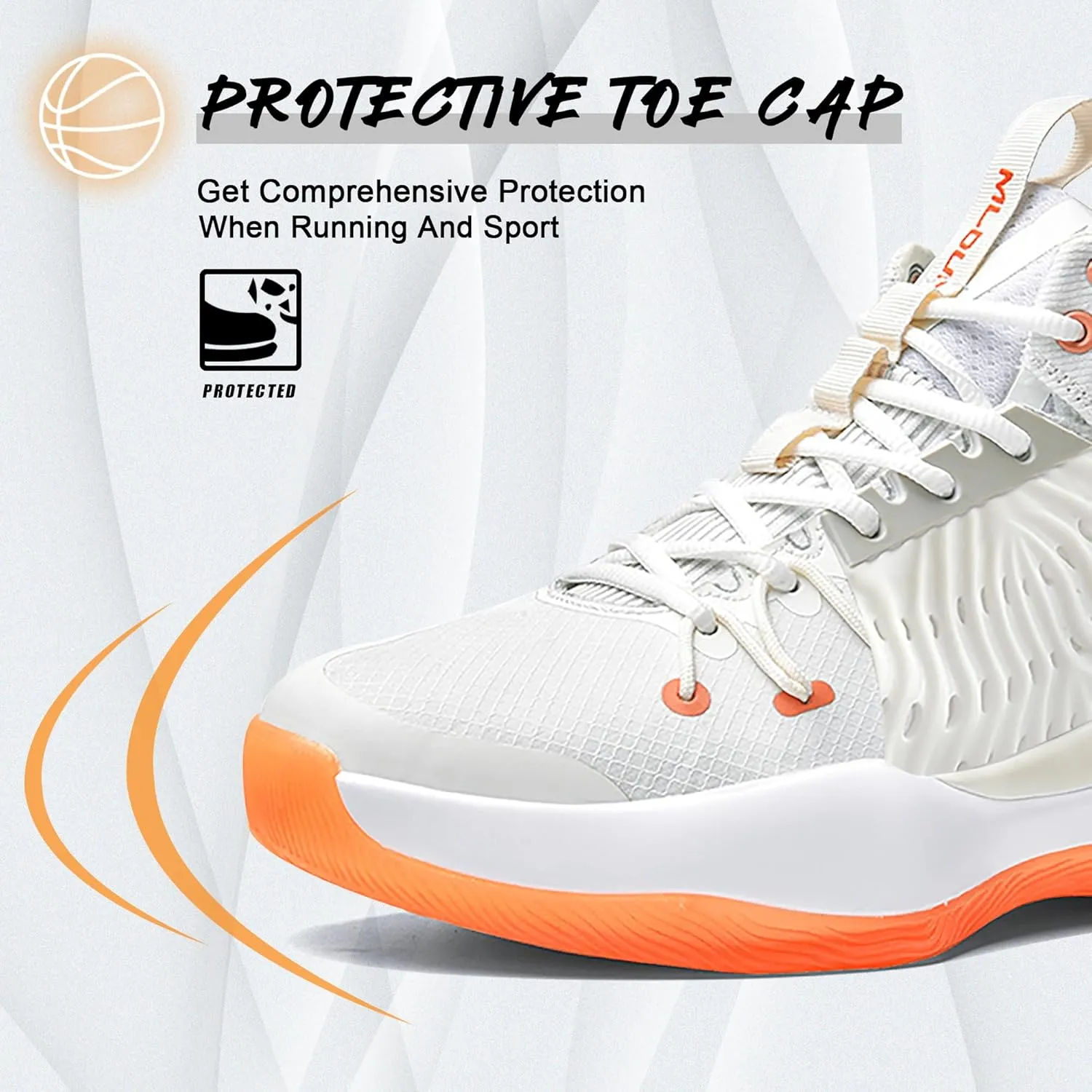 Men's Basketball Shoes Breathable Anti Slip Fashionable Graffiti Training Shoes Outdoor Shoes