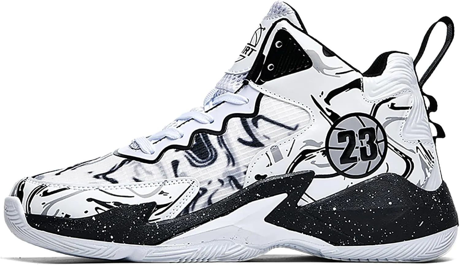 Men's Basketball Shoes No-Slip Breathable Outdoor Shoes for Women Fashion Graffiti Training Shoes