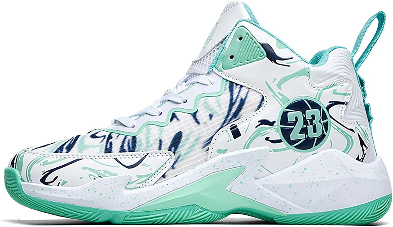 Men's Basketball Shoes No-Slip Breathable Outdoor Shoes for Women Fashion Graffiti Training Shoes