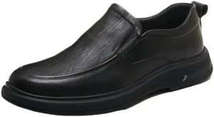 Men's Breathable Genuine Leather Brogue Oxfords Mens Business Casual Loafers Formal Oxford Slip On Dress Shoes