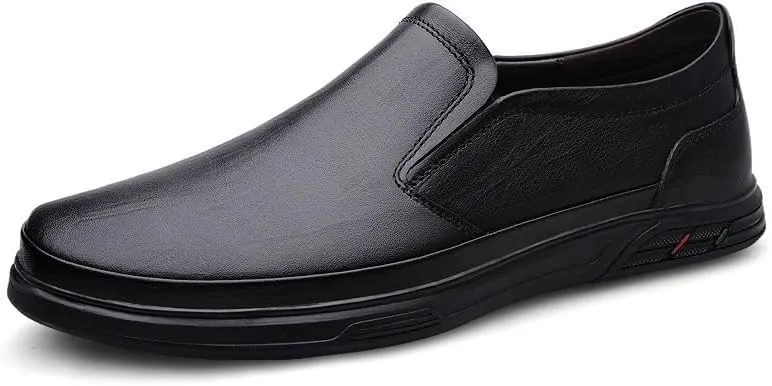 Men's Comfortable Formal Dress Sneaker Slip-On Breathable Leather Wingtip Brogue Oxfords for Men