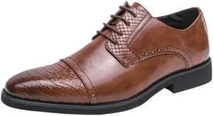 Men's Dress Shoes Breathable Lace Up Shoes for Business Office Wear Mens Platform Wingtip Brogue Oxfords