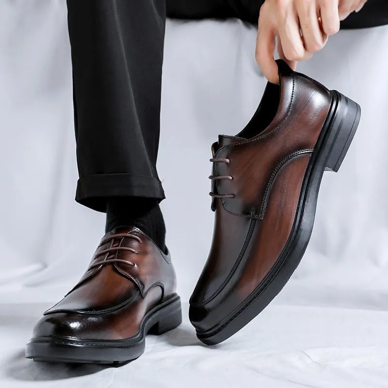 Men's Dress Shoes Classic Formal Business Pointed Toe Derbys Patent Leather Wedding Oxford Shoes