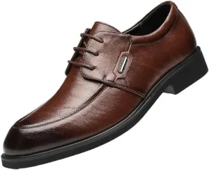 Men's Leather Oxfords Genuine Leather Lace Up Dress Shoes Men Comfort Non-Slip Casual Business Formal Derby Shoes