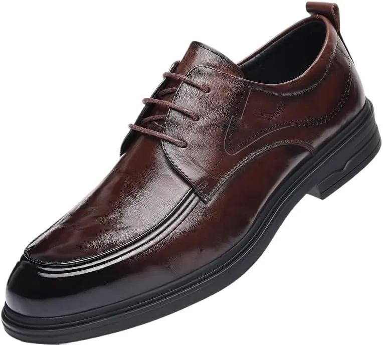 Men's Patent Leather Lace-up Dress Shoes Casual Business Classic Mens Brogue Oxfords Shoes