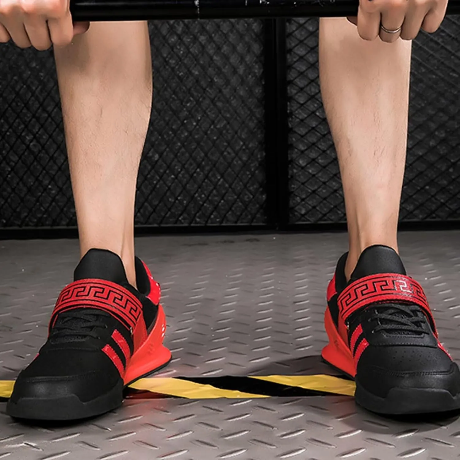 Men's Powerlifting Squat Shoes - Unisex Anti-Skid Breathable Gym Sneakers for Weightlifters, Gym Enthusiasts