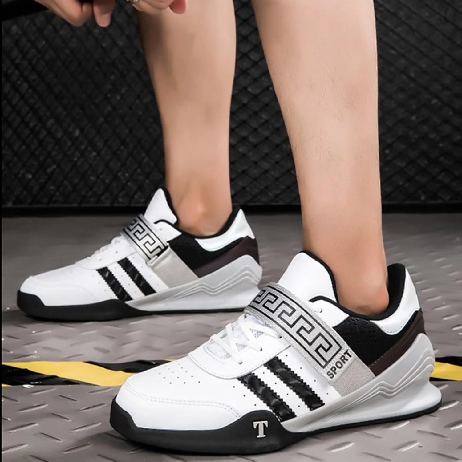 Men's Powerlifting Squat Shoes - Unisex Anti-Skid Breathable Gym Sneakers for Weightlifters, Gym Enthusiasts
