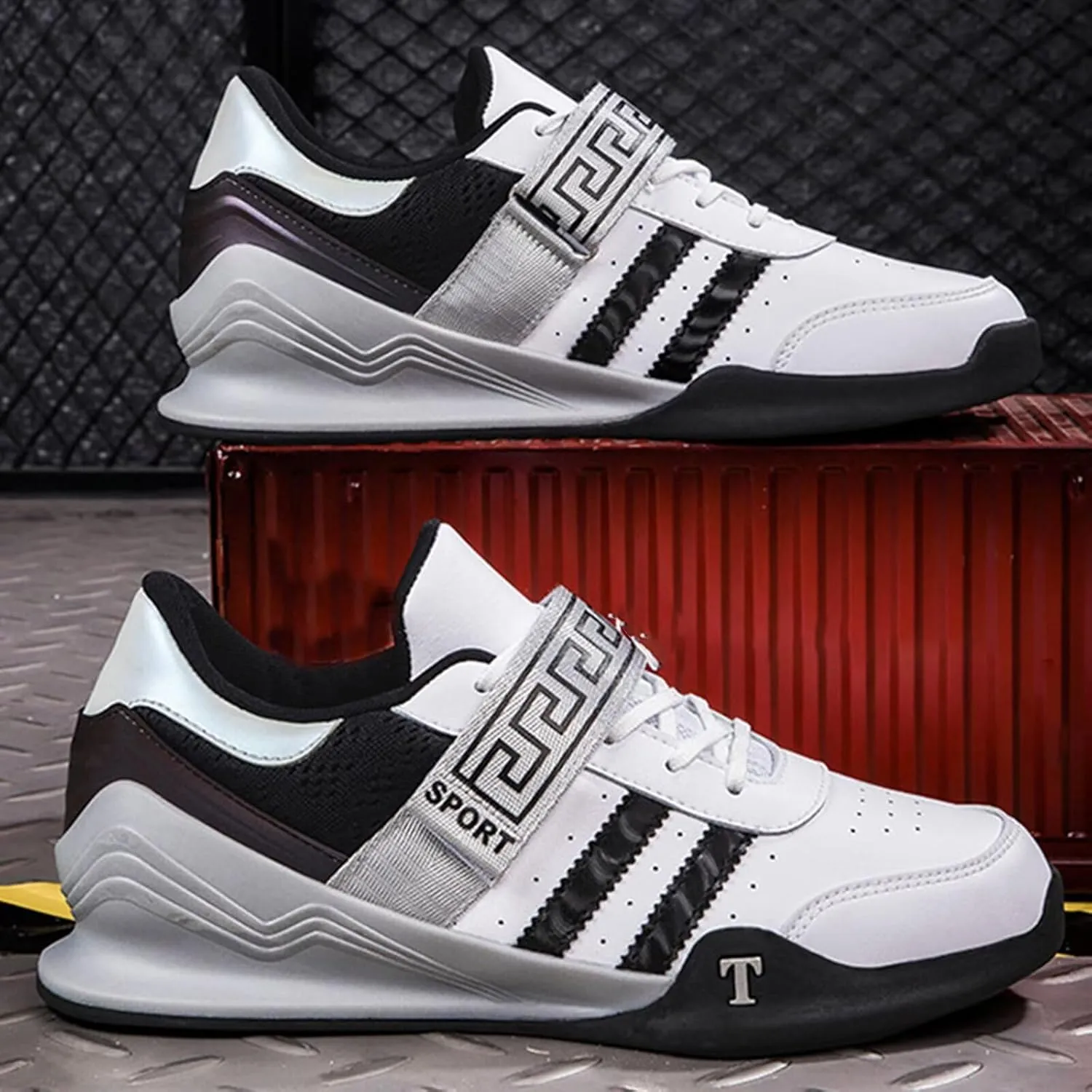 Men's Powerlifting Squat Shoes - Unisex Anti-Skid Breathable Gym Sneakers for Weightlifters, Gym Enthusiasts