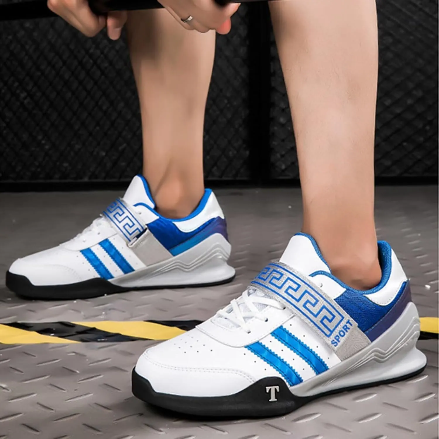 Men's Powerlifting Squat Shoes - Unisex Anti-Skid Breathable Gym Sneakers for Weightlifters, Gym Enthusiasts