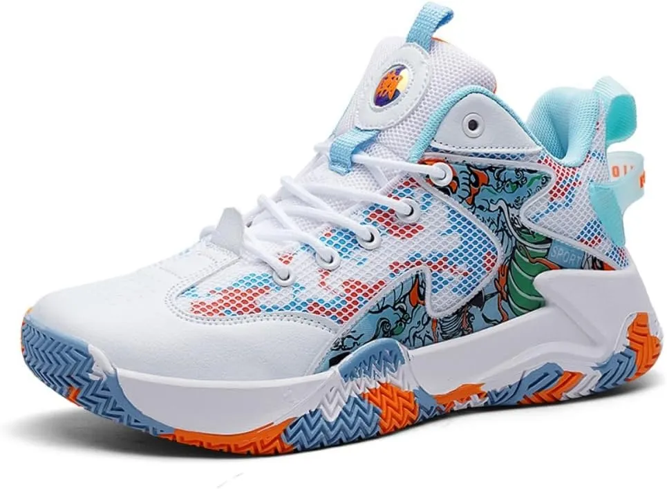 Men's Shoes Fashion Sneakers Breathable Running Shoes Mens Arch Support Basketball Shoes Non Slip Sport Shoes
