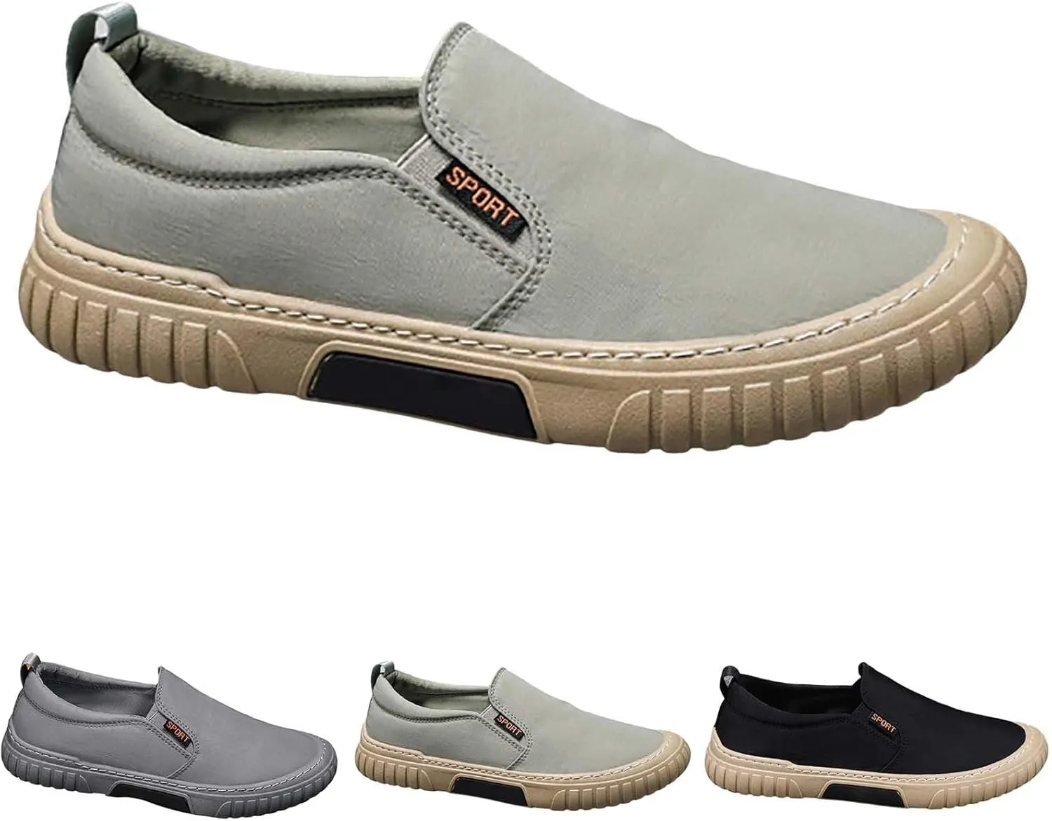 Men's Single Foot Stirrup Sneakers Canvas Comfortable Breathable Casual Fashion Shoes Slip for Summer