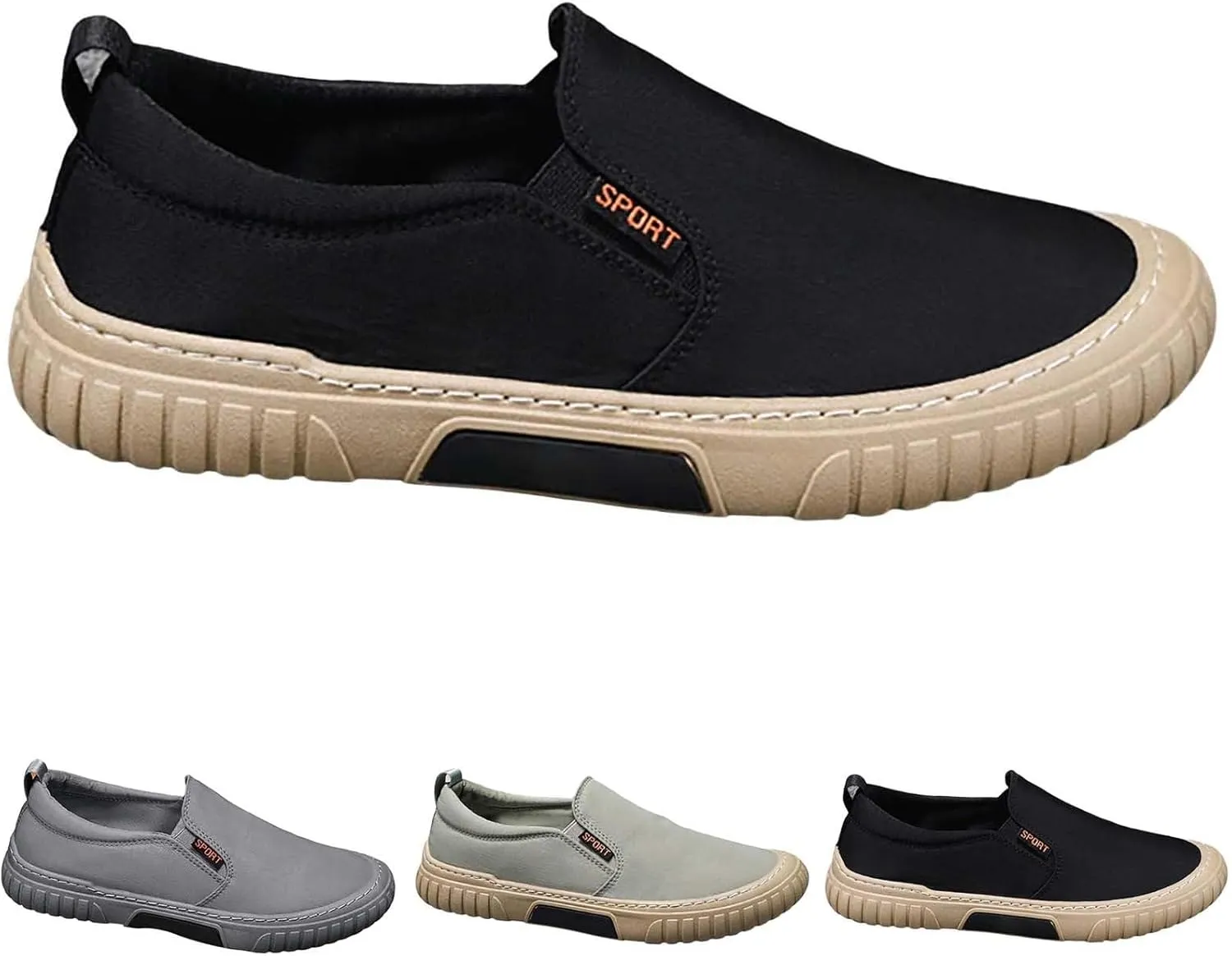 Men's Single Foot Stirrup Sneakers Canvas Comfortable Breathable Casual Fashion Shoes Slip for Summer