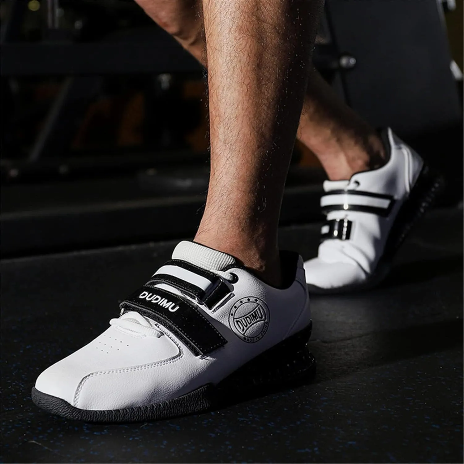 Men's Weightlifting Shoes, Ligthweight Bodybuilding Trainers Multisport Deadlift Sneakers Wear-Resistant Ati-Slip Squat Fitness Sports Shoes