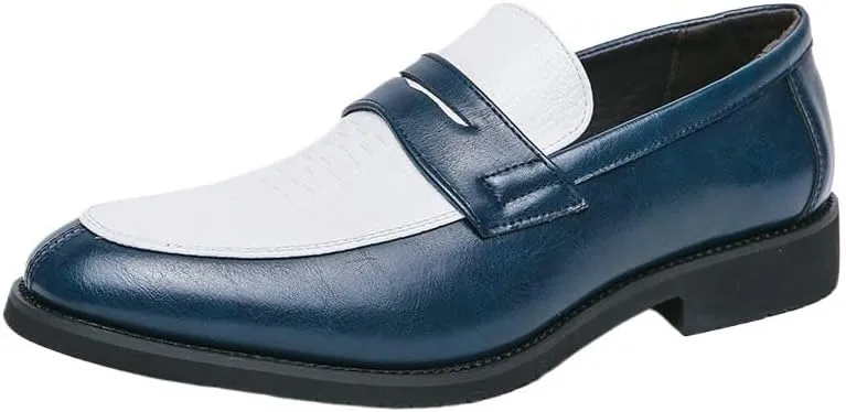 Men's Wingtip Two Tone Patchwork Brogue Oxfords Shoes Walking Office Loafers Work Flats Breathable Sport Outdoor Footwear