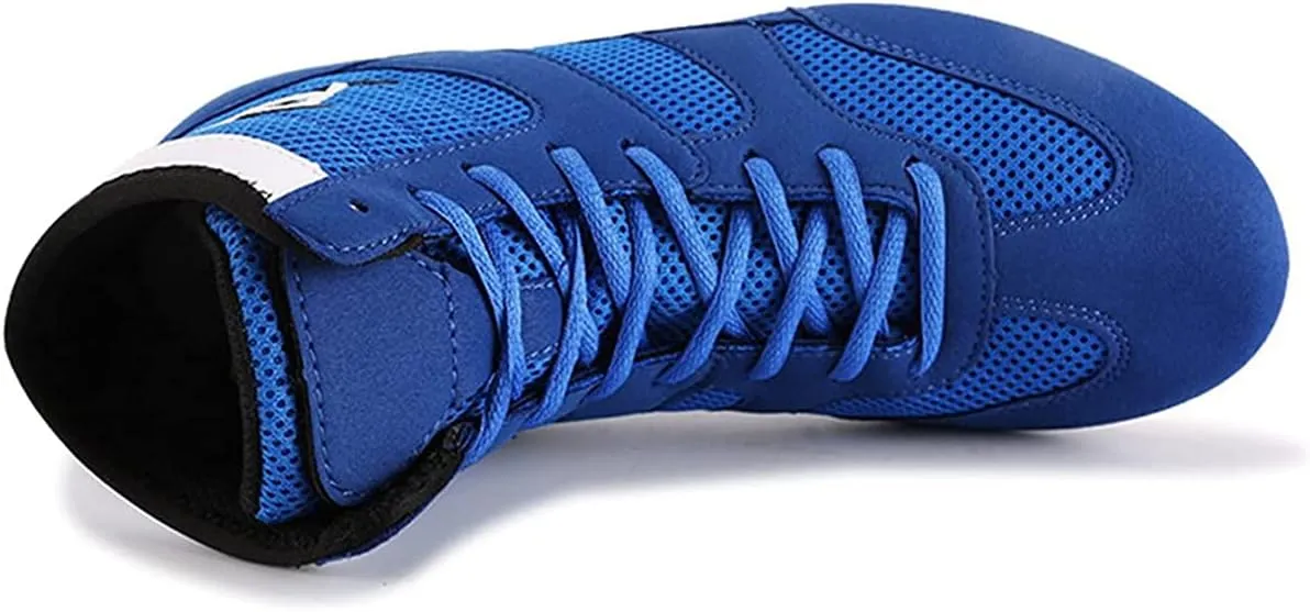Men's Women's Wrestling Boots, Breathable Boxers Trainers Anti-Slip Weightlifting Shoes for Youth Children Kids