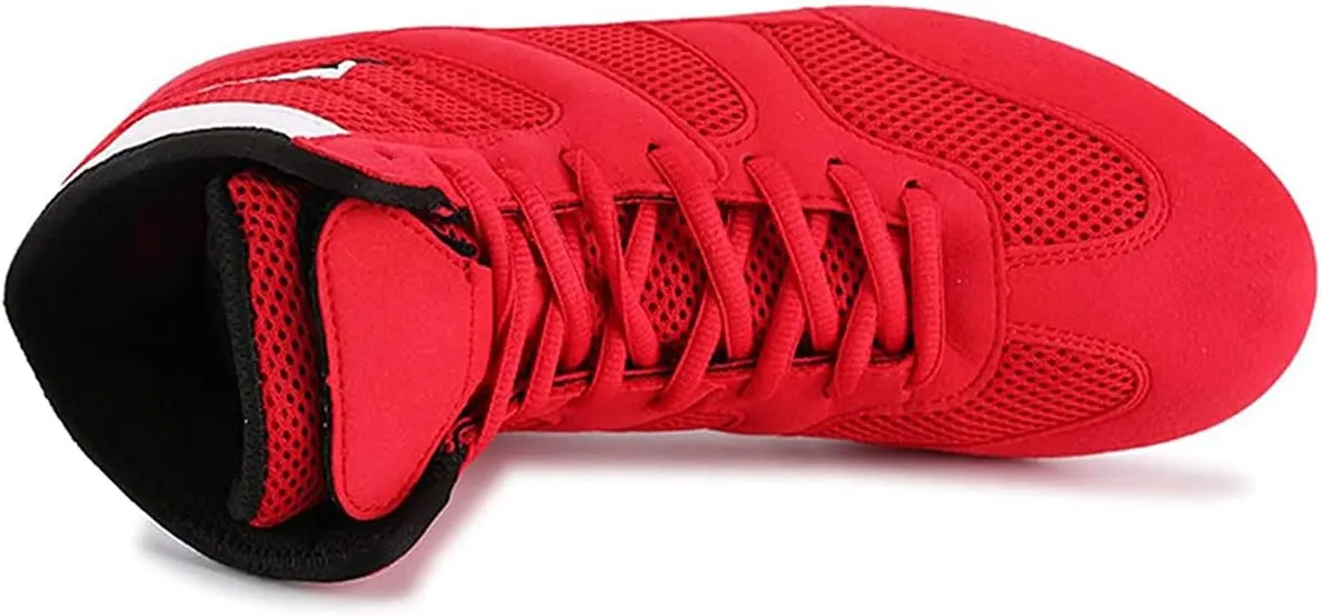 Men's Women's Wrestling Boots, Breathable Boxers Trainers Anti-Slip Weightlifting Shoes for Youth Children Kids
