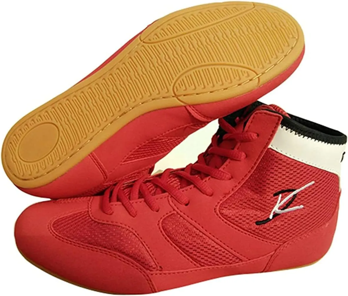 Men's Women's Wrestling Boots, Breathable Boxers Trainers Anti-Slip Weightlifting Shoes for Youth Children Kids
