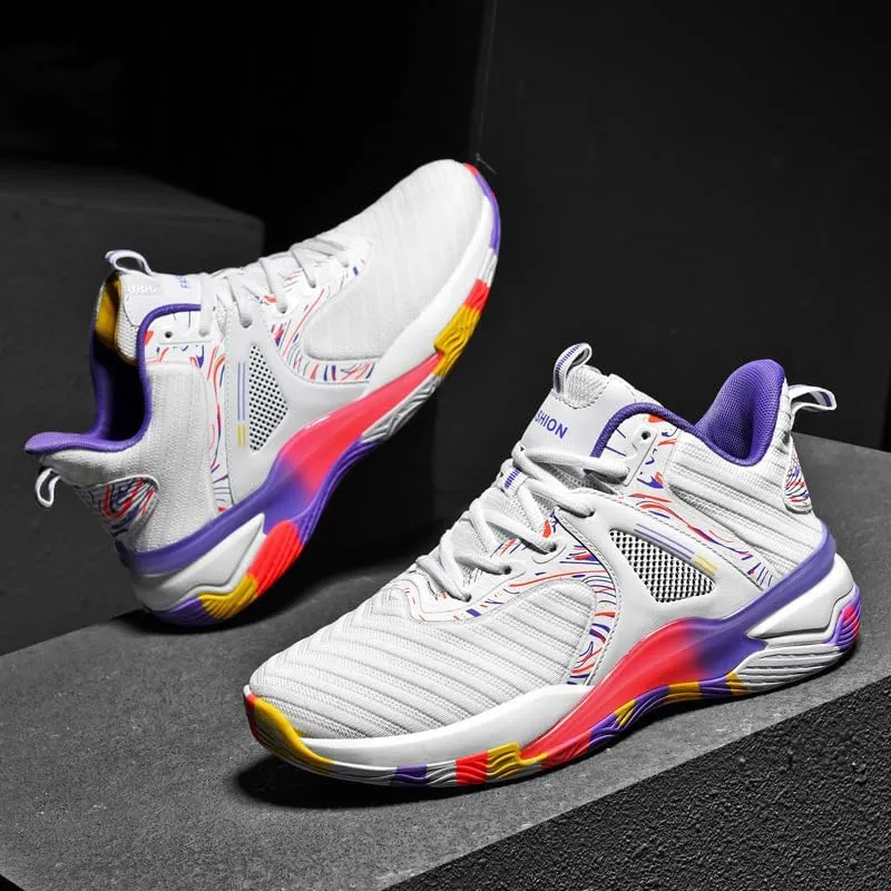 New Youth Actual Combat Casual Fly-Woven Sports Running Basketball Shoes