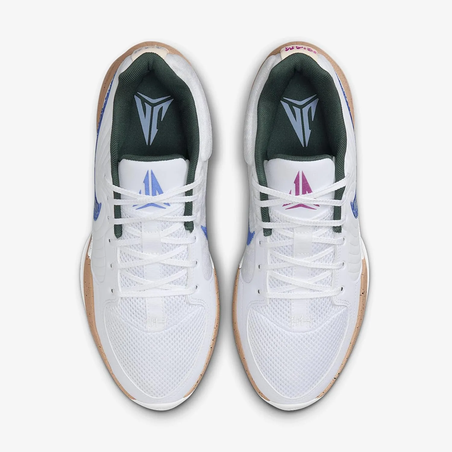 Nike Ja 2 Basketball Shoes (FD7328-101, White/Hemp/Vintage Green/Astronomy Blue)