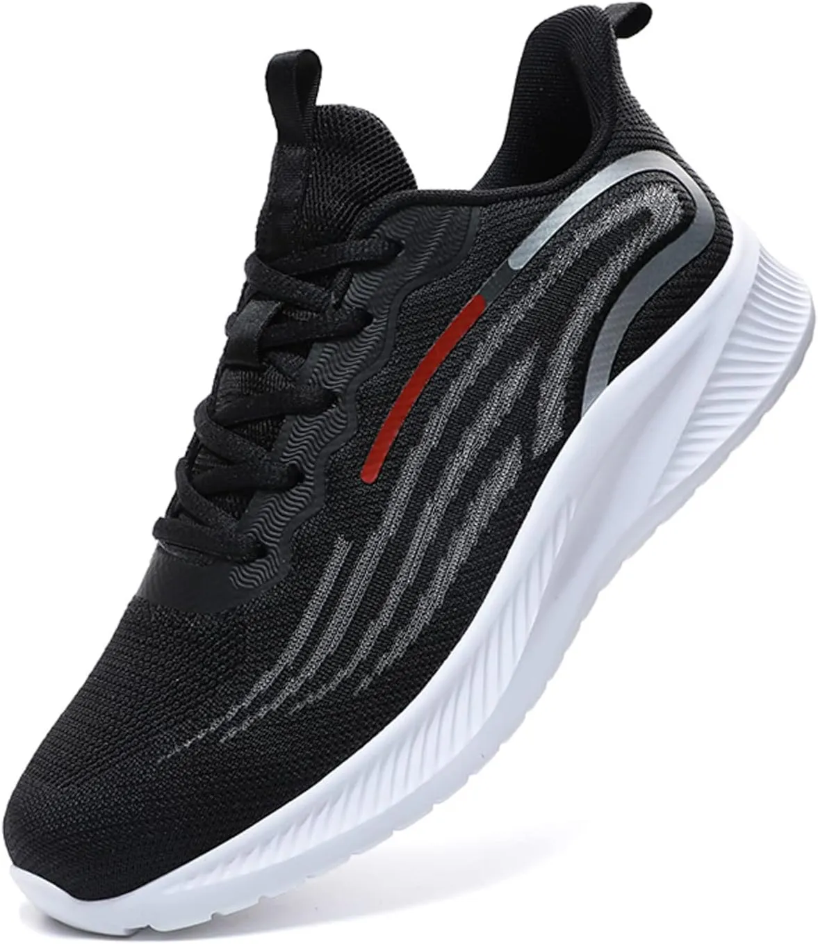 Non Slip Work Sport Shoes for Men Breathable and Light Outdoor Comfy Walking Shoe Soft Flat Soled Elderly Shoes