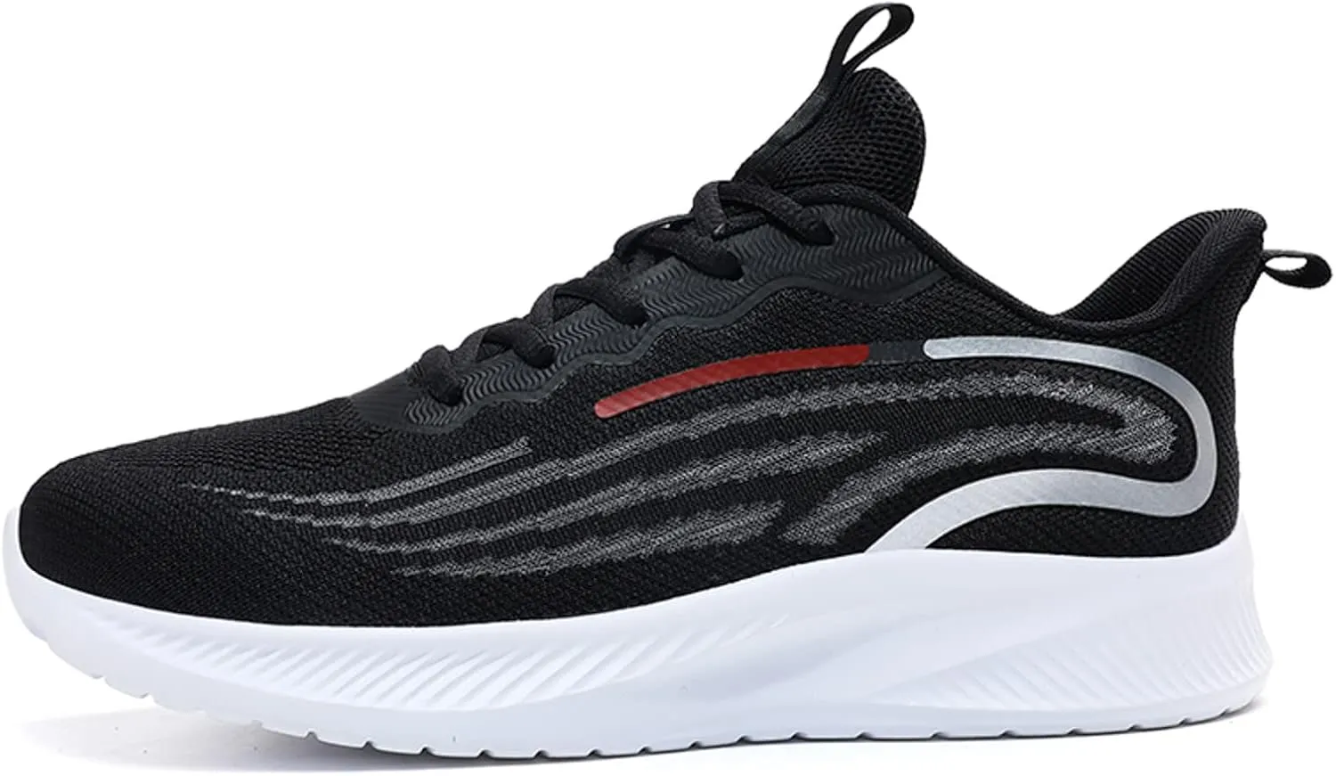 Non Slip Work Sport Shoes for Men Breathable and Light Outdoor Comfy Walking Shoe Soft Flat Soled Elderly Shoes