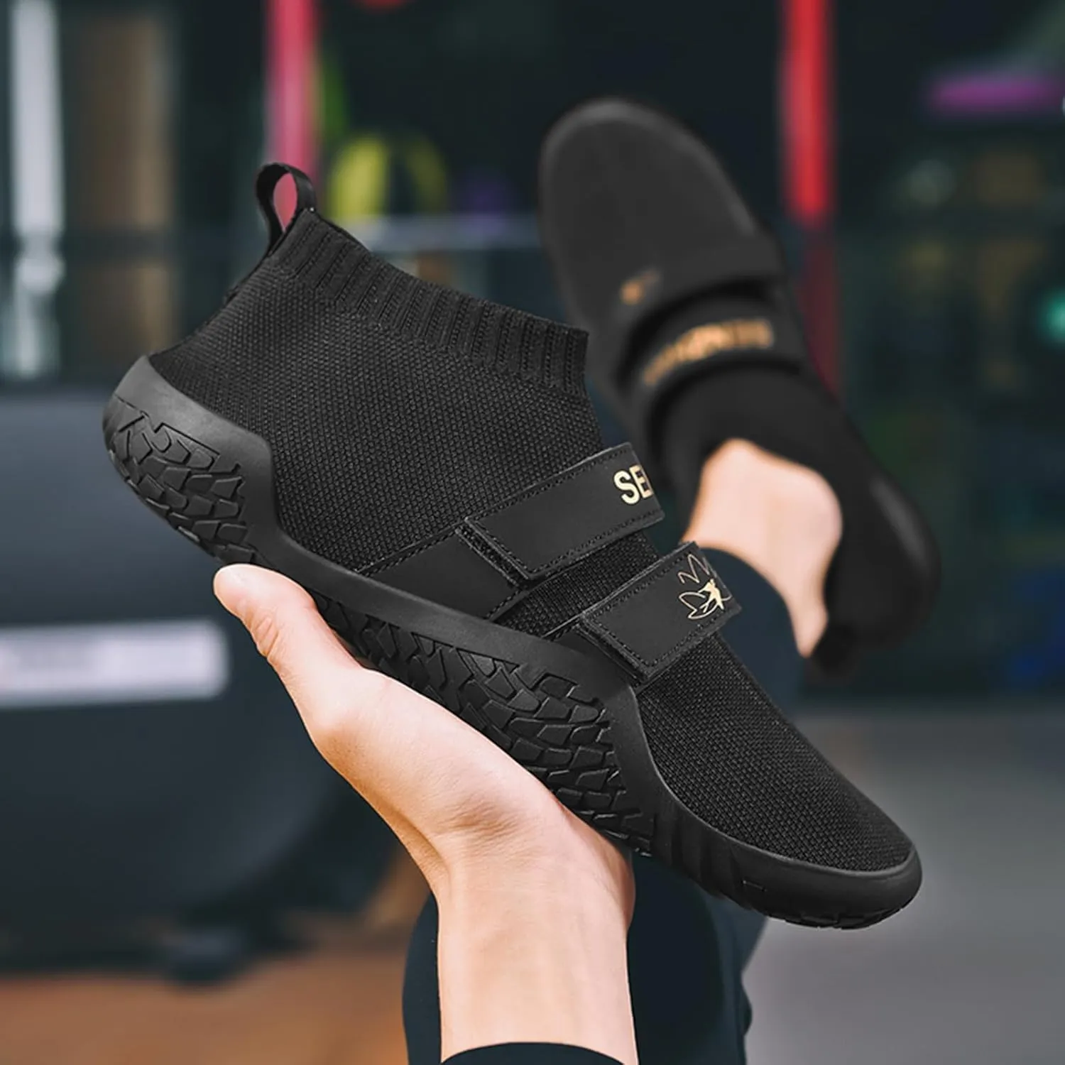 ONAIC Powerlifting Squat Shoes for Men's Women's Lightweight Comfortable Deadlifting Training Shoes Indoor Gym Fitness Cross-Trainer Sneaker