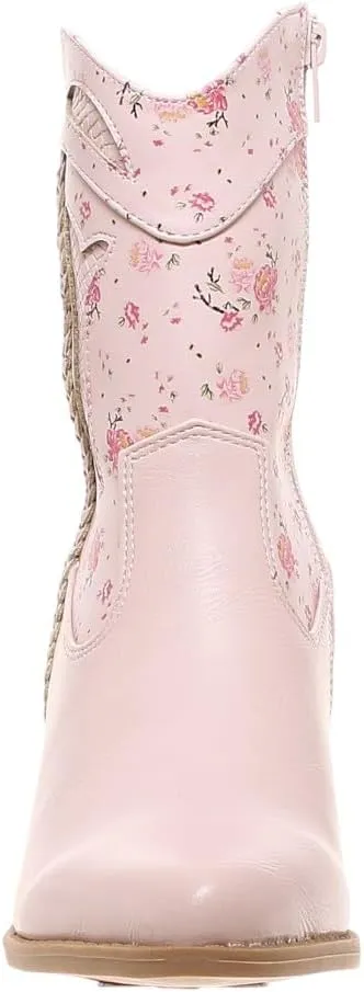 Pierre Dumas Women's Ankle Boots Western Booties Low Heel Pointed Toe Cowgirl Boots