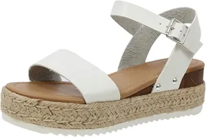 Platform Sandals Women Braided Leather Straps and Cork Wedge Heel Espadrille Sandals for Bohemian Themed Events Orthopedic Sandal Beach Dressy Flip Flops for Wide Toe 2025 Spring
