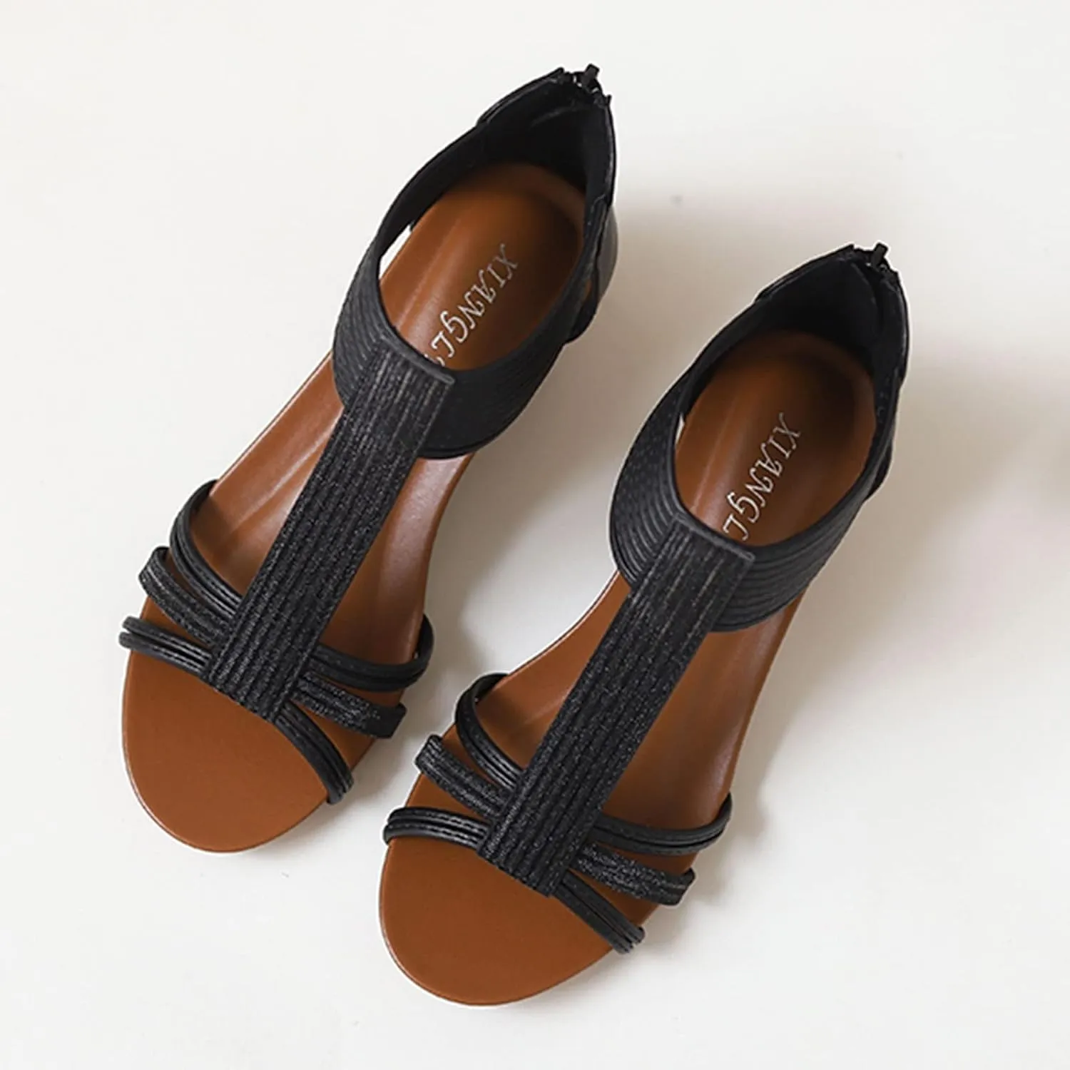 Platform Sandals Women Slip On Espadrille Wedges with Ankle Tie and Cork Sole for Casual Summer Outfit Pairing Orthopedic Sandal Beach Dressy Flip Flops for Wide Toe 2025 Spring