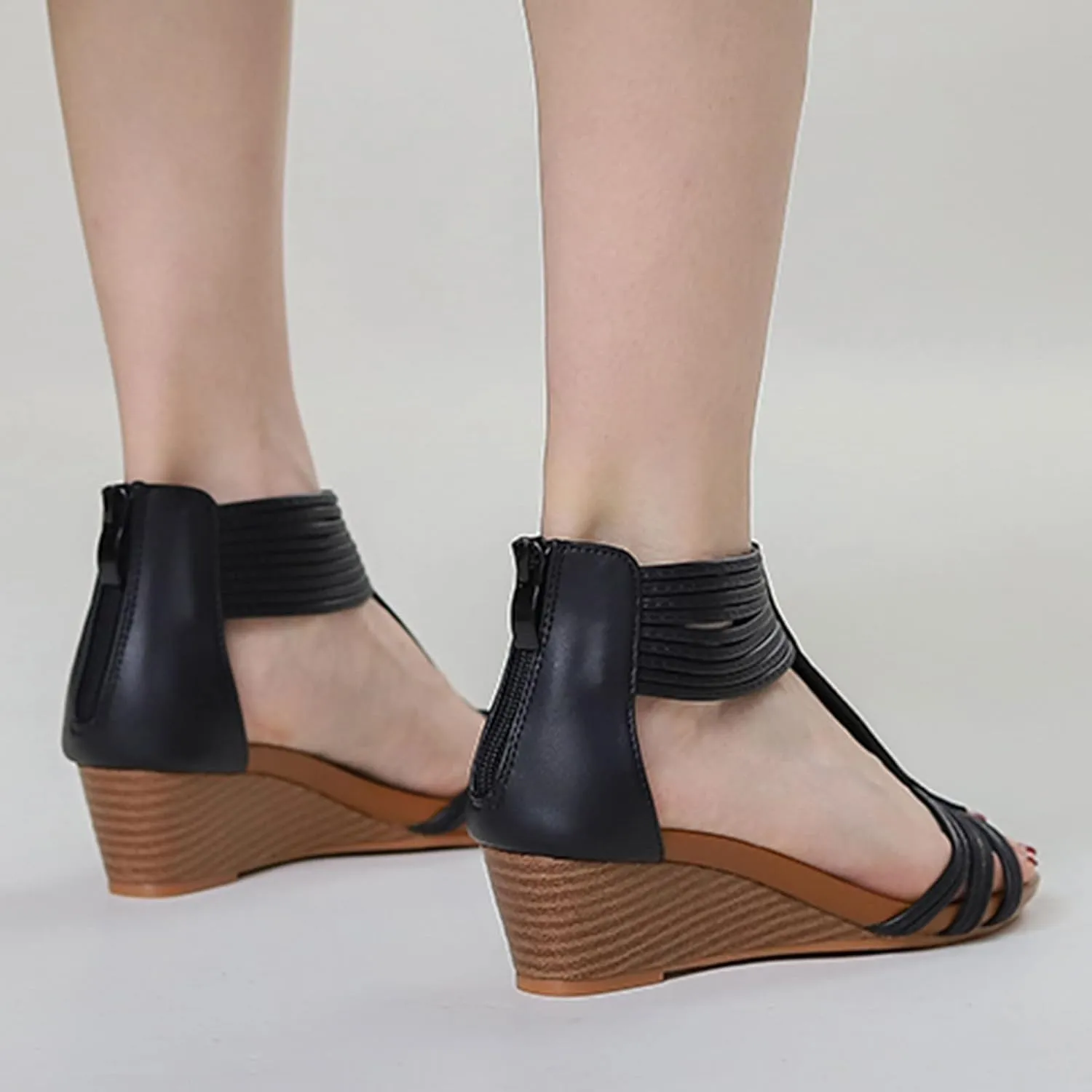 Platform Sandals Women Slip On Espadrille Wedges with Ankle Tie and Cork Sole for Casual Summer Outfit Pairing Orthopedic Sandal Beach Dressy Flip Flops for Wide Toe 2025 Spring