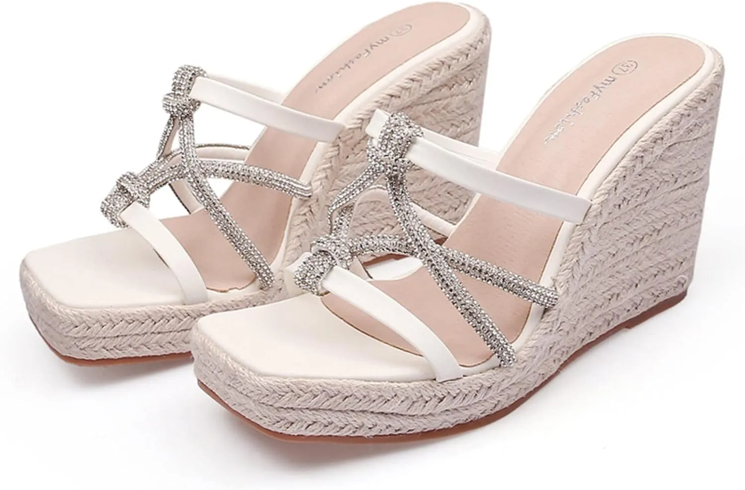 Platform Sandals Women Wedge Cork Footbed Straps Casual Beach Slides Slip-Resistant Rubber Sole 2025 Spring and Summer Vacation