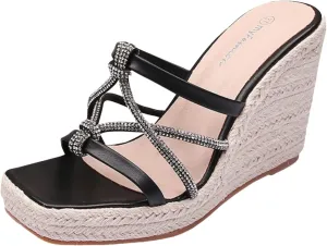 Platform Sandals Women Wedge Cork Footbed Straps Casual Beach Slides Slip-Resistant Rubber Sole 2025 Spring and Summer Vacation