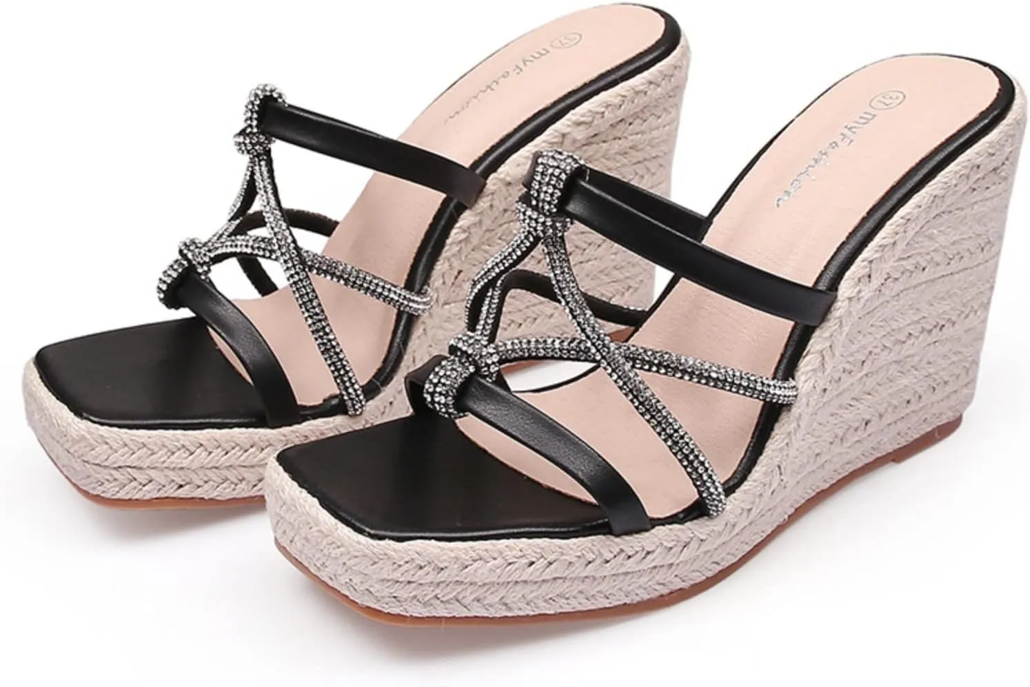 Platform Sandals Women Wedge Cork Footbed Straps Casual Beach Slides Slip-Resistant Rubber Sole 2025 Spring and Summer Vacation