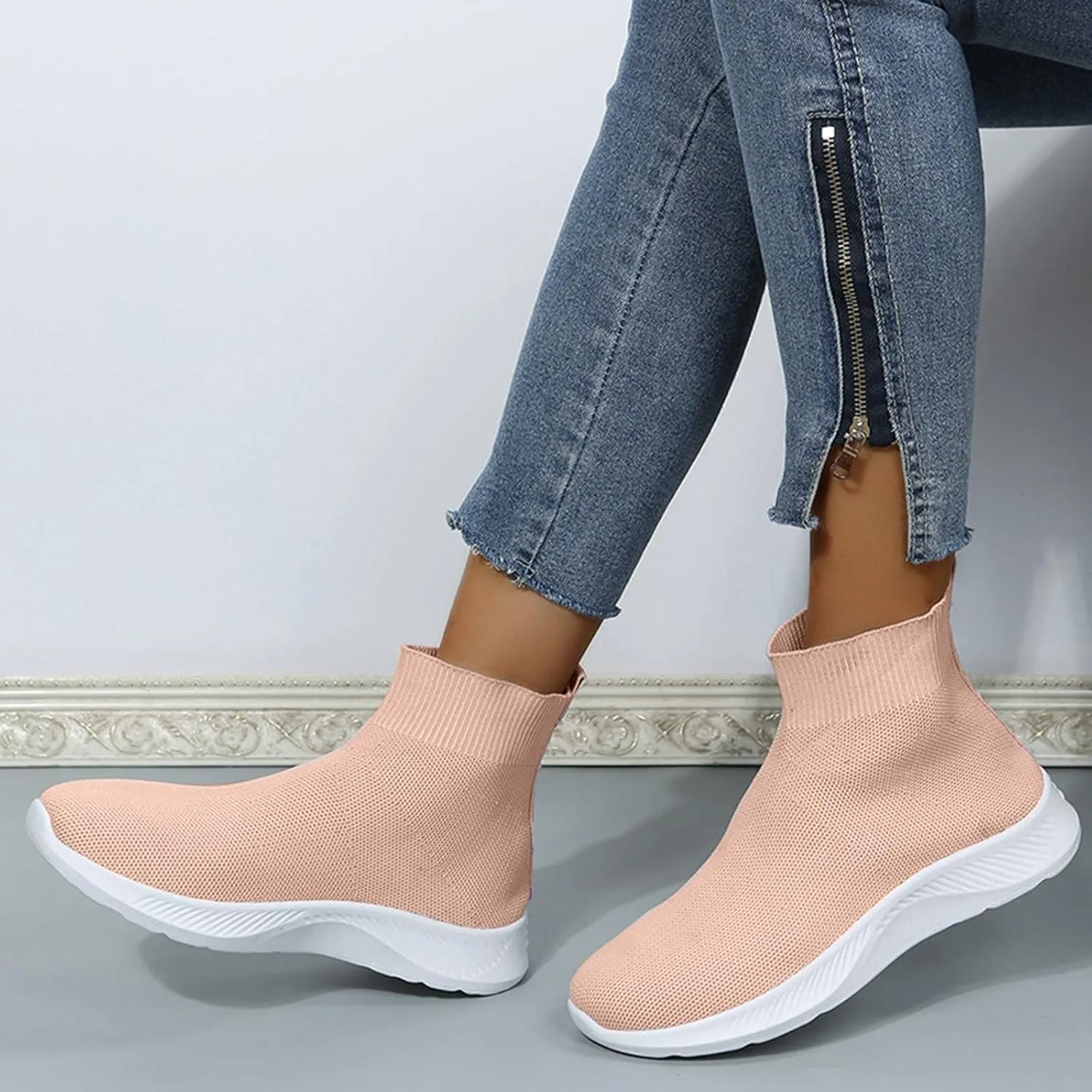 Platform Sneakers for Women Fashion Tan Women's Hiking Shoes Arch Support Womens Slip On Shoes with Arch Support Business Casual Wedge Sneakers for Women 2023 Athletic Shoes Women Wide Toe Box