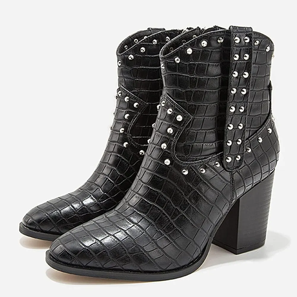 Roimaash Women Fashion Autumn Shoes Block Heels