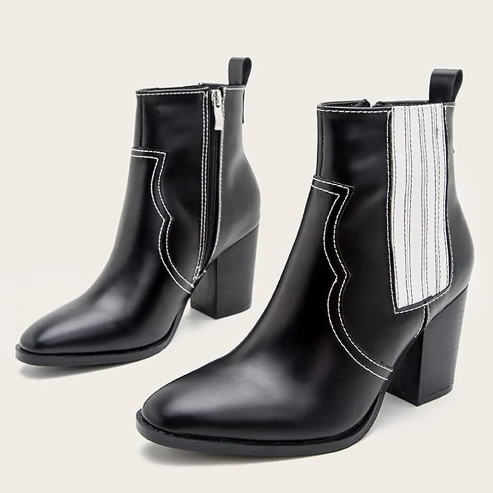 Roimaash Women Fashion Autumn Shoes Block Heels