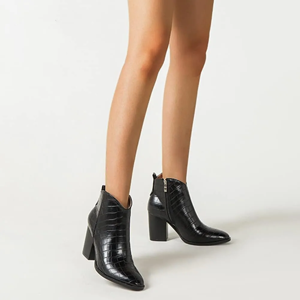 Roimaash Women Fashion Autumn Shoes Block Heels