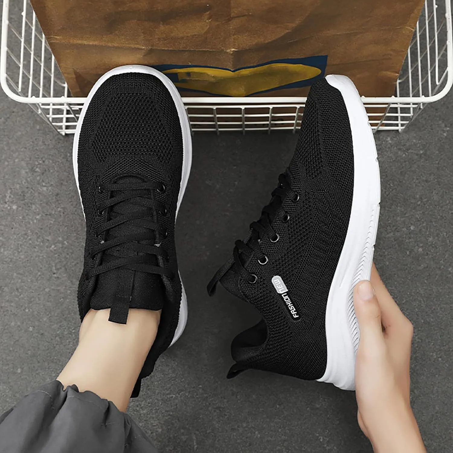 Running Shoes Men's Fall Foreign Trade Breathable Walking Comfortable Shoes Korean Casual Sneaker Boots for Men