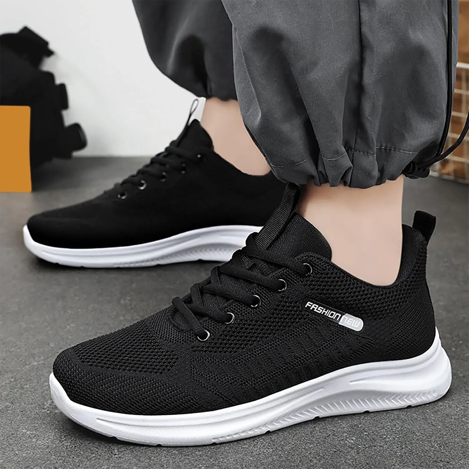 Running Shoes Men's Fall Foreign Trade Breathable Walking Comfortable Shoes Korean Casual Sneaker Boots for Men