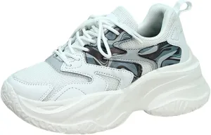 SBGMoSJ Platform Sneakers for Women Wide Size Womens Running Shoes Size 11.5 Wide Slip On Tennis Shoes Women Wide Width Bowling Shoes Women Size 9 1/2 Comfy Walking Shoes for Women Dressy