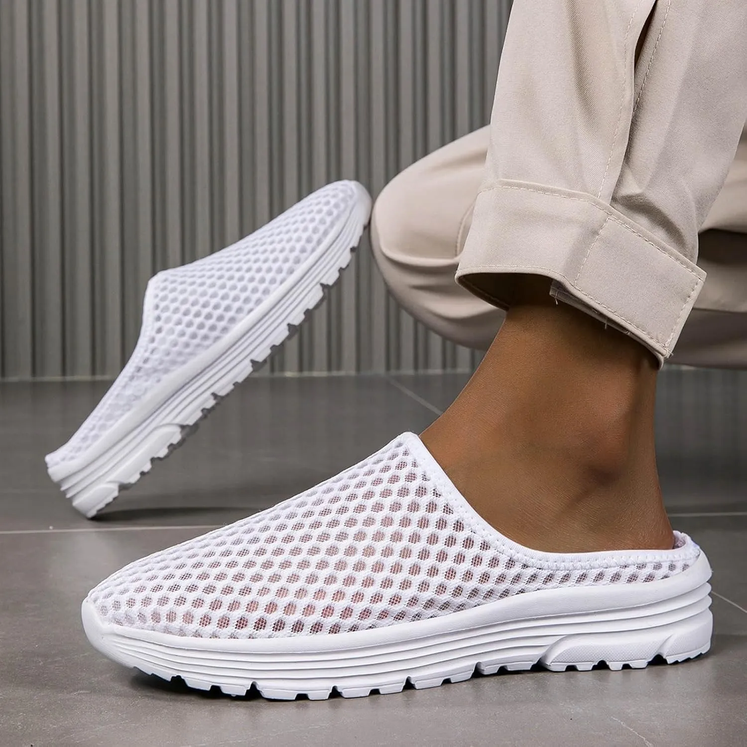 Shoes for Men Tennis Trainer Tennis Shoes for Mens White Sneakers Mens Slip on Walking Shoes Blade Tennis Shoes