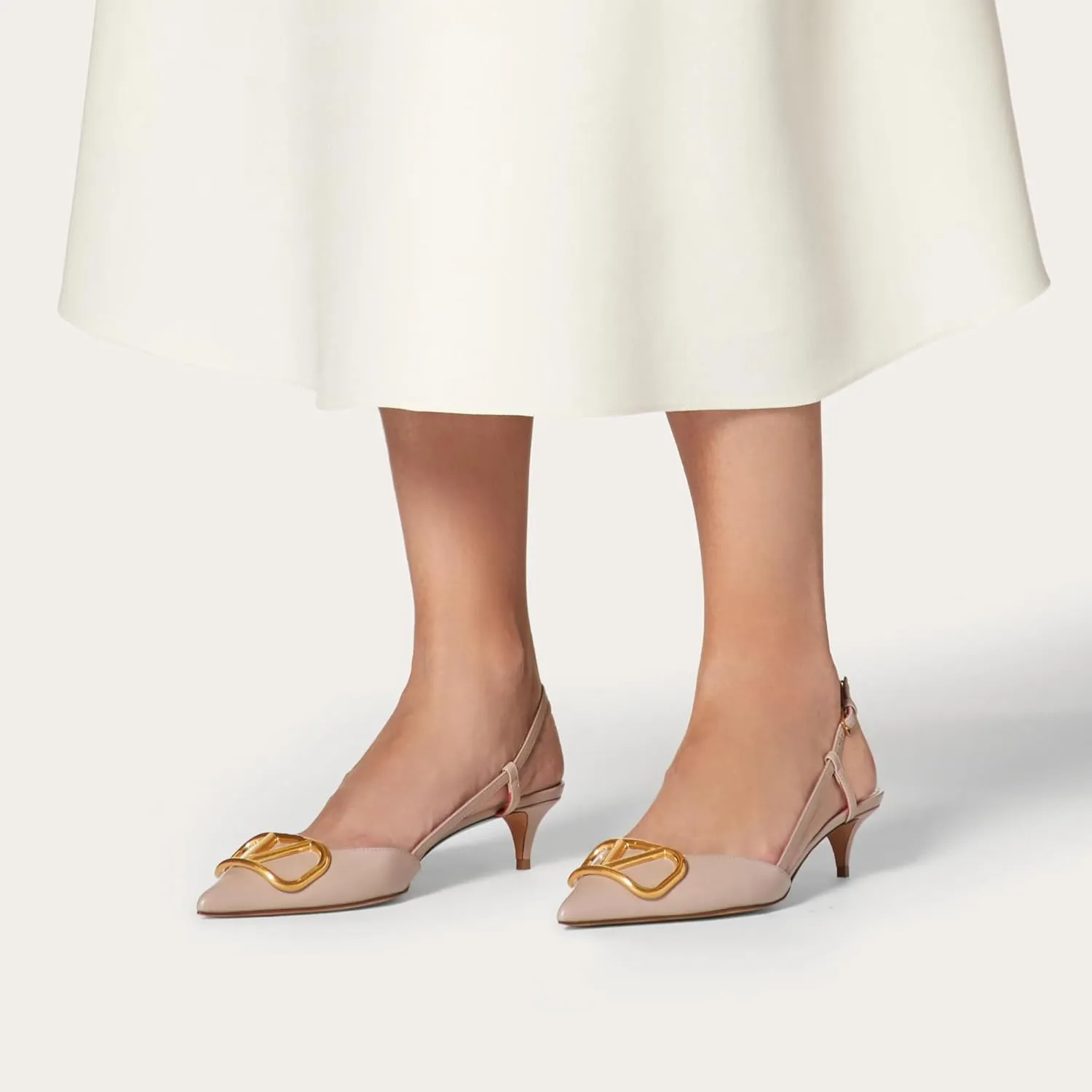 Slingback Kitten Heels for Women Patent Leather Pumps Pointed Toe Low Heeled Sandals Slip on Heels for Prom, Wedding, Party