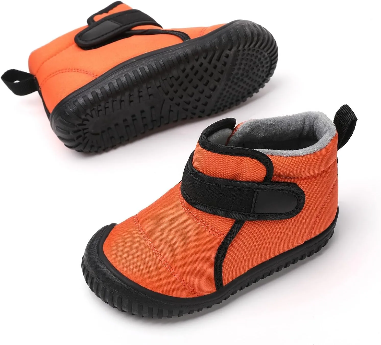 Snow Boots for Kids Insulated Snow Boot Boys Girls Ankle Booties Kids Boots Outdoor Winter Boots with Hook and Loop