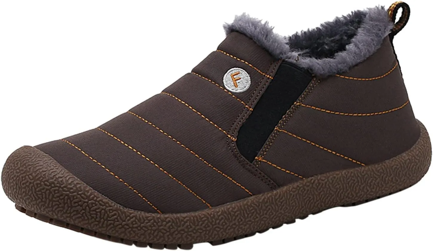 Snow Boots for Women Faux Furry Lined Ankle Booties Low Heel Leather Fashion Slip on Comfortable Fall Winter Boots Black Zipper Retro Ladies Boots Women Booties