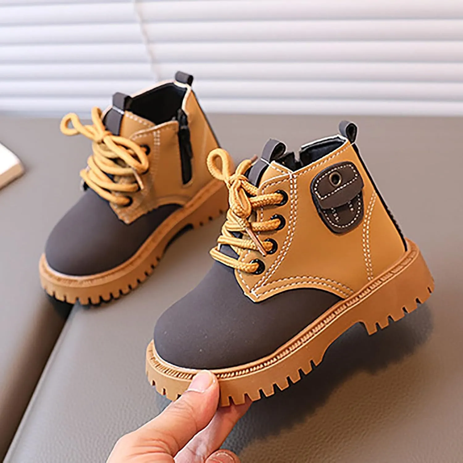 Snow Boots Girls Glitter Ankle Boots Low Wedge Heel Booties Fashion Ankle Boots Side Zipper Bowknot Ankle Boots