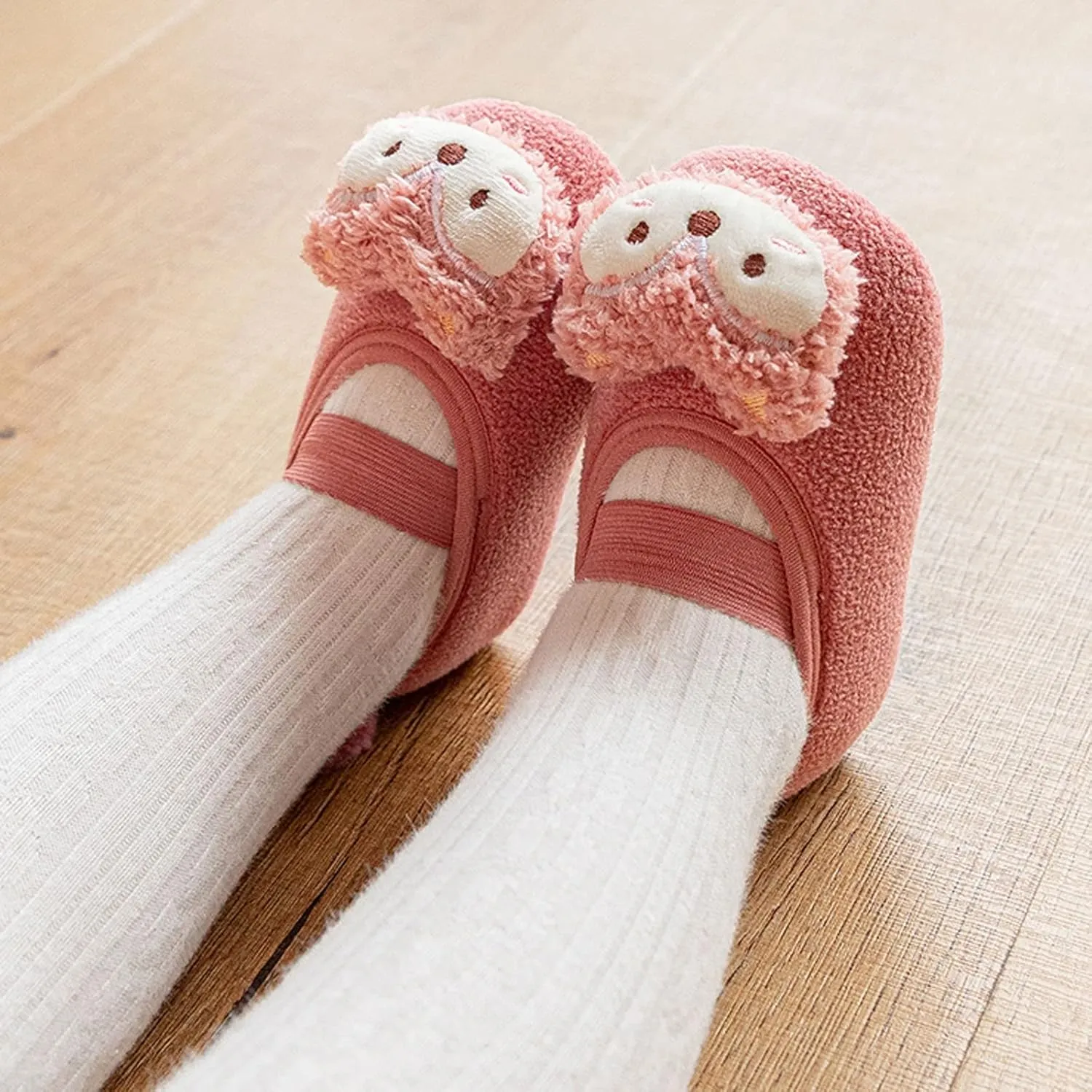 Sock Shoes Toddler Children Toddler Shoes Autumn and Winter Boys and Girls Floor Socks Non Slip Plush Black Shoes