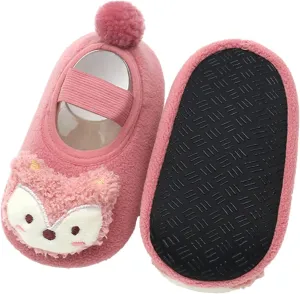 Sock Shoes Toddler Children Toddler Shoes Autumn and Winter Boys and Girls Floor Socks Non Slip Plush Black Shoes