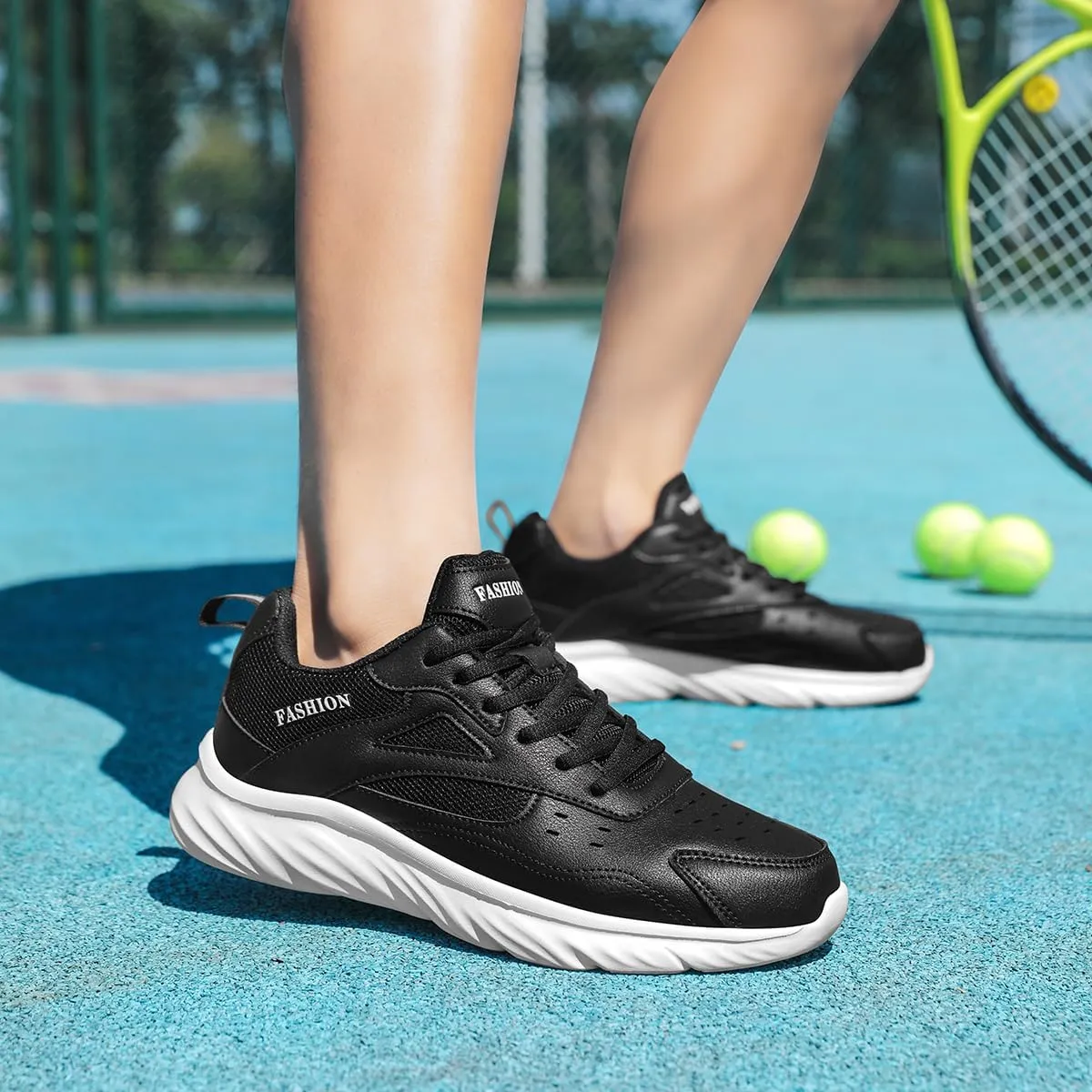 Tennis Shoes - Womens & Mens Non Slip Pickleball, Lightweight Fashion Indoor/Outdoor Court & Casual Walking, Volleyball Shoes